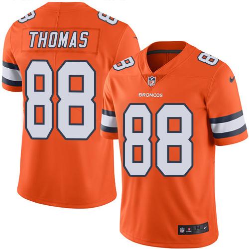 Nike Broncos #88 Demaryius Thomas Orange Men's Stitched NFL Limited Rush Jersey